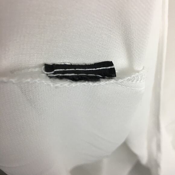 Alyx Boho Blouse with Lace and Tassels White Large - Picture 12 of 12